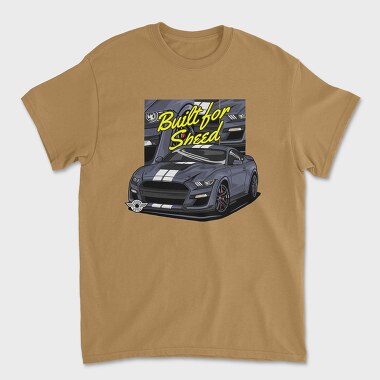 Unisex Men's T-Shirt, Built for Speed Mustang