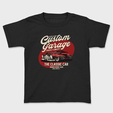Custom Garage the Classic Car, Kids' T-Shirt