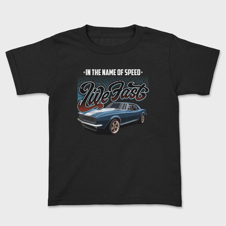Live Fast Old Mustang, Kids' T-Shirt