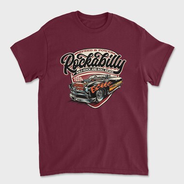 Unisex Men's T-Shirt, Rockabilly Wild Rock and Roll Kicks