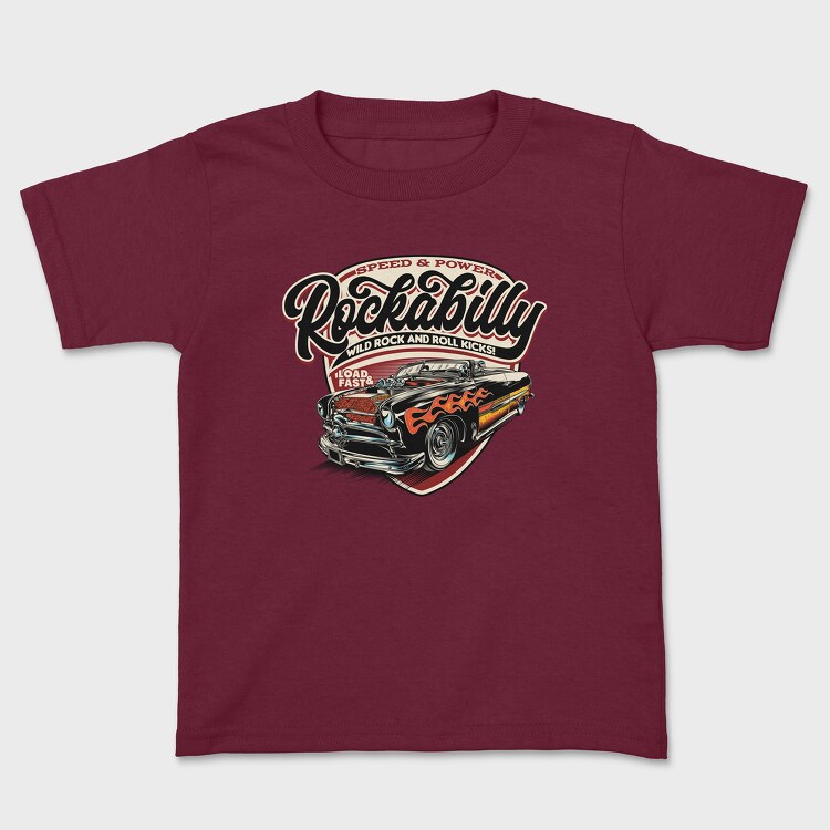 Rockabilly Wild Rock and Roll Kicks, Kids' T-Shirt