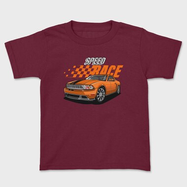 Speed Race Mustang, Kids' T-Shirt