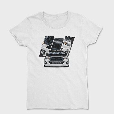 Subaru White Car, Women's T-Shirt
