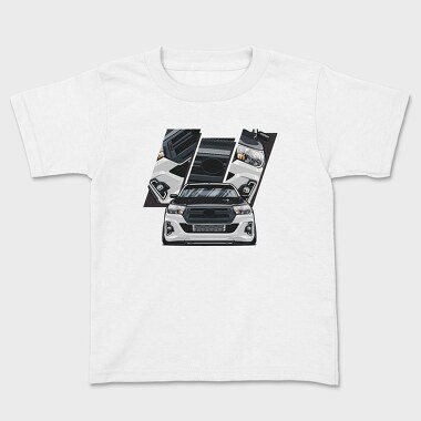 Subaru White Car, Kids' T-Shirt