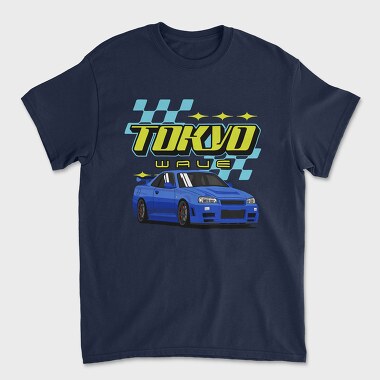 Tokyo Wave Gtr, Unisex Men's T-Shirt