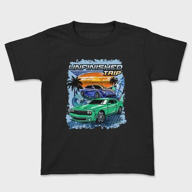 Unfinished Trip Cars, Kids' T-Shirt