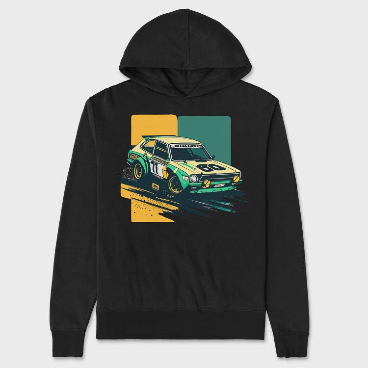 Classic Rally Racing Car, Unisex Men's Hoodie