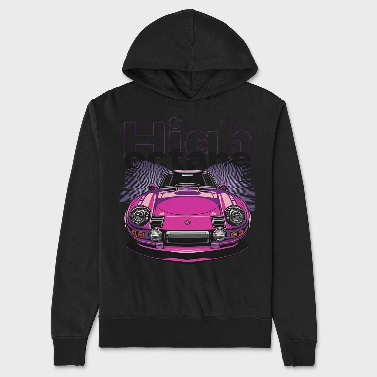 Classic Sports Car Front Perspective High Octane, Unisex Men's Hoodie