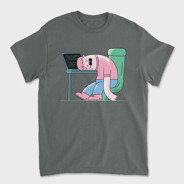 Man Sleeping On Desk, Unisex Men's T-Shirt