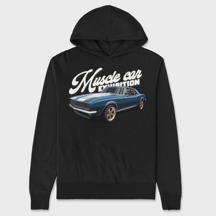 Muscle Blue Car, Унисекс Мъжко Суичър