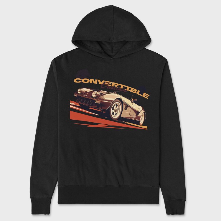 Convertible Cruisin Classic Car Palms, Unisex Men's Hoodie