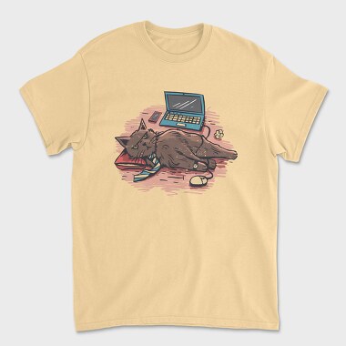 Home Office Cat, Unisex Men's T-Shirt