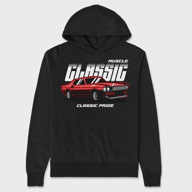 Old Hotrod Classic Car, Unisex Men's Hoodie