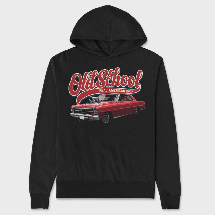 Old School Real American Iron, Unisex Men's Hoodie