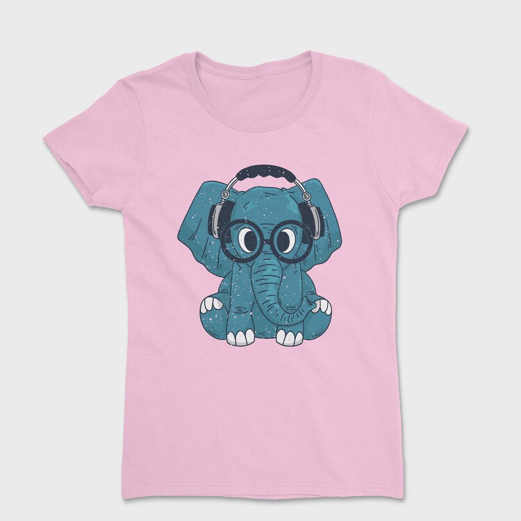 Elephant With Glasses, Women's T-Shirt