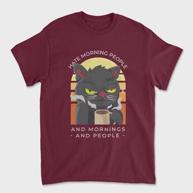 Agry Coffe Cat, Unisex Men's T-Shirt