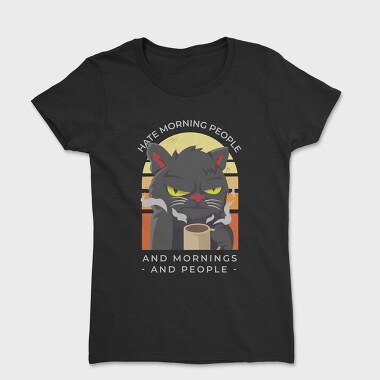 Agry Coffe Cat, Women's T-Shirt