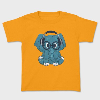 Elephant With Glasses, Kids' T-Shirt