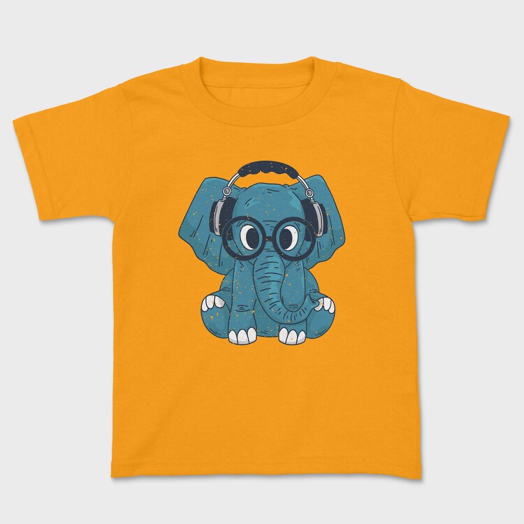 Elephant With Glasses, Kids' T-Shirt