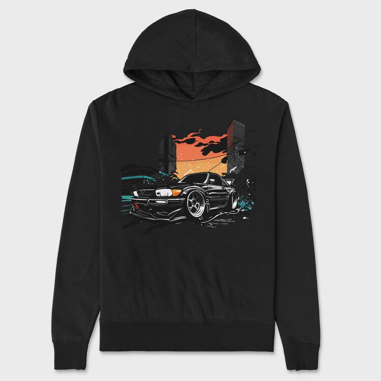 Custom Classic Car Sunset, Unisex Men's Hoodie