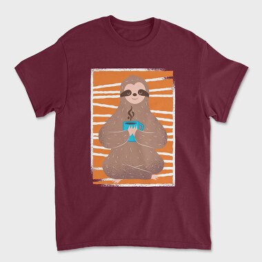 Sloth Coffee, Unisex Men's T-Shirt