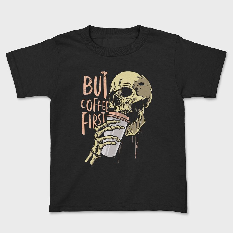 Coffe Skull, Kids' T-Shirt
