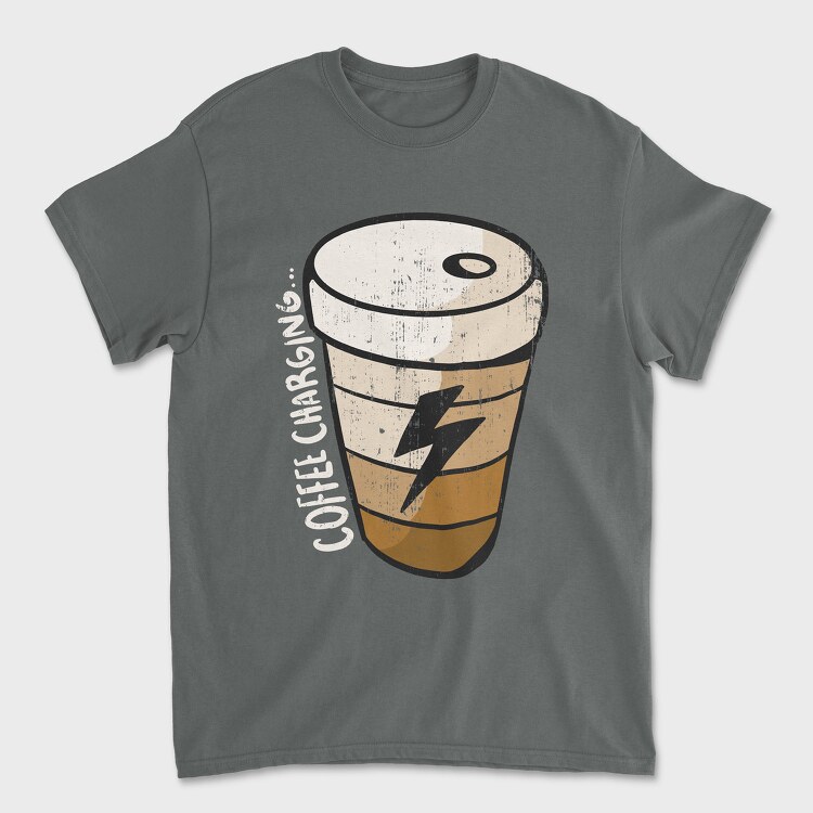 Coffee Charging, Unisex Men's T-Shirt