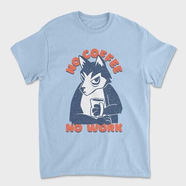 Husky No Coffee No Work, Unisex Men's T-Shirt