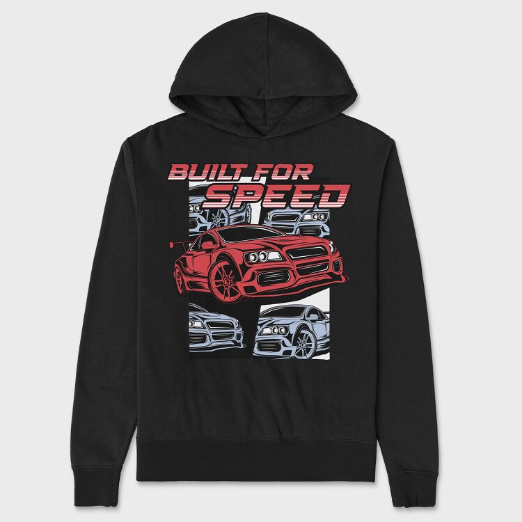 Built for Speed Gtr Red, Унисекс Мъжко Суичър