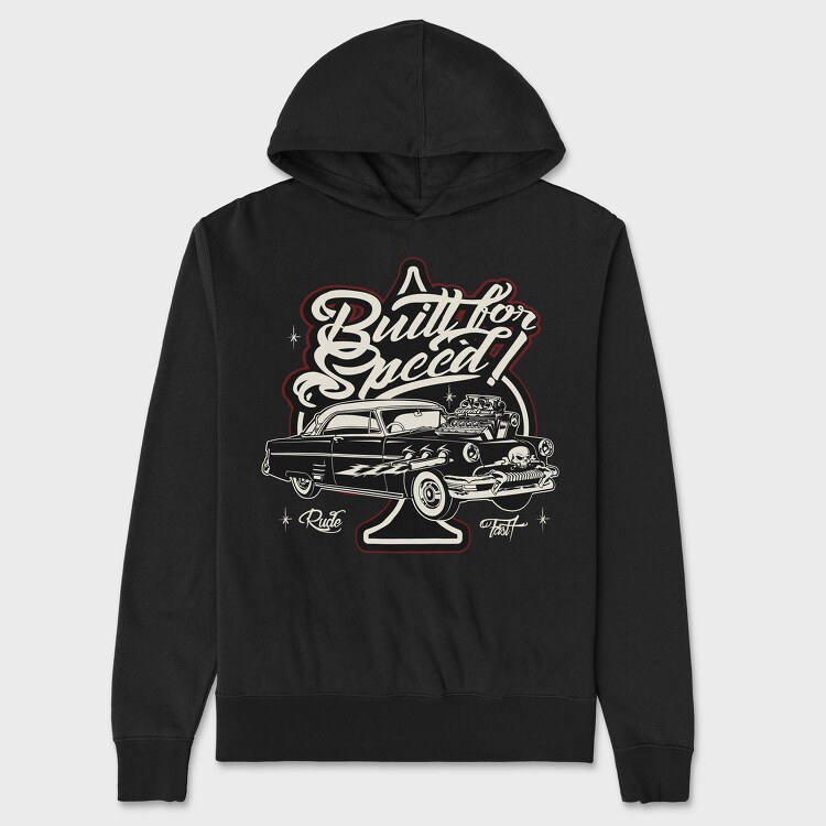 Built for Speed Hotrod Old, Unisex Men's Hoodie