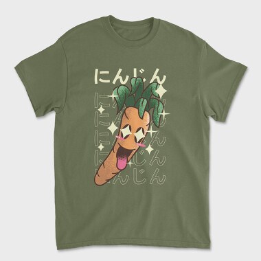Unisex Men's T-Shirt, carrot crazy kawaii
