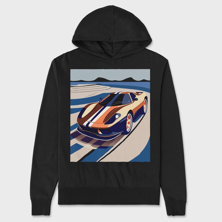 Vintage Retro Supercar 2, Унисекс Мъжко Суичър