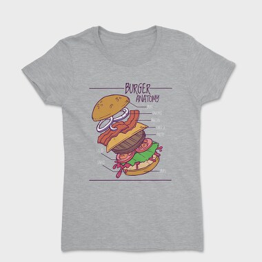 Burger Anatomy, Women's T-Shirt