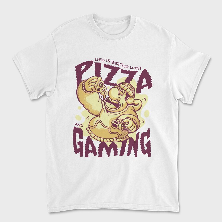 Pizza Guy Gaming, Унисекс Мъжка Тениска