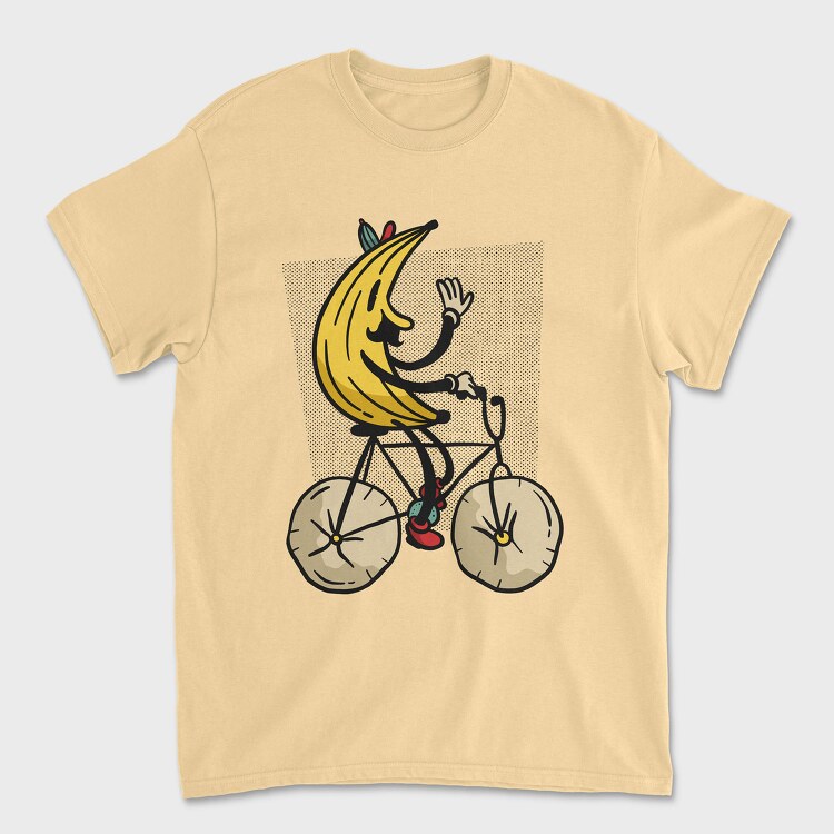 Banana Riding Bike, Унисекс Мъжка Тениска