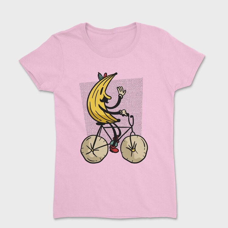 Banana Riding Bike, Women's T-Shirt