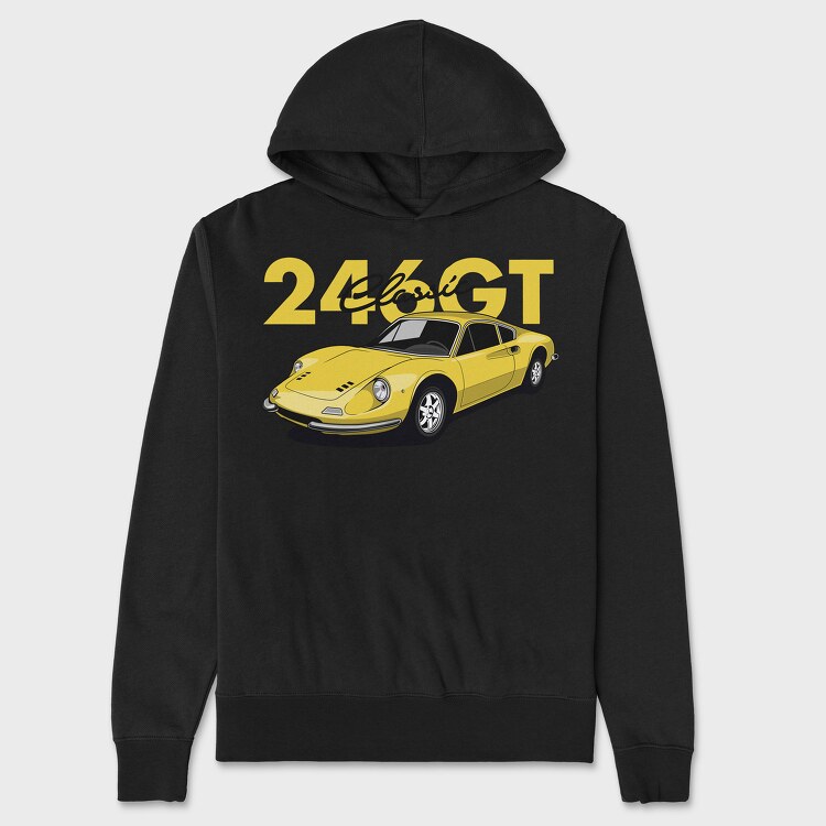 Ferrari Dino 246 Gt, Unisex Men's Hoodie