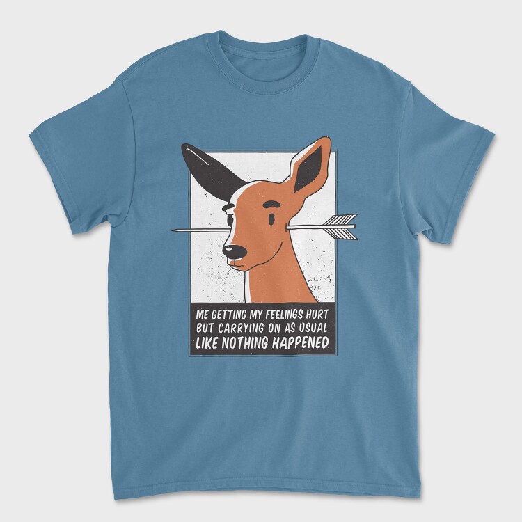 Feelings Hurt Deer, Unisex Men's T-Shirt