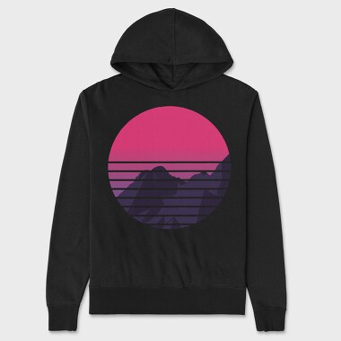 Retro Mountain, Unisex Men's Hoodie