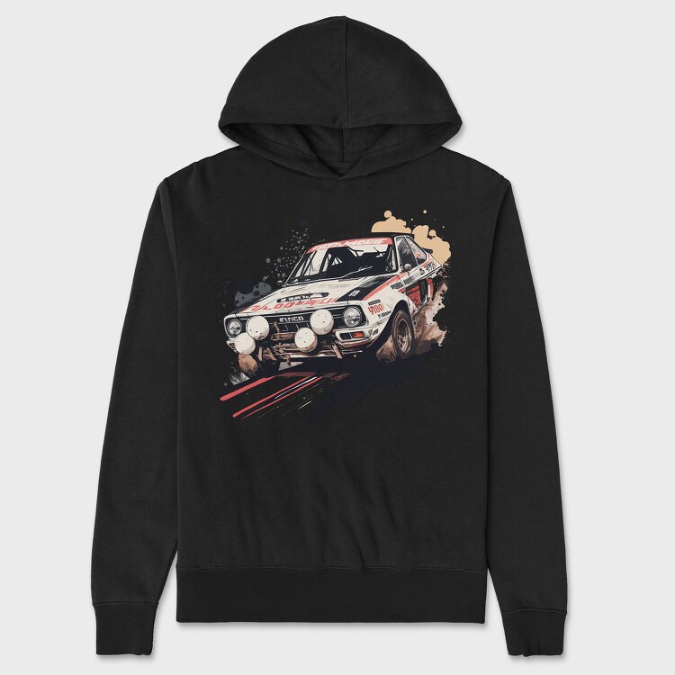Rally Car Dust Hand Drawn, Unisex Men's Hoodie