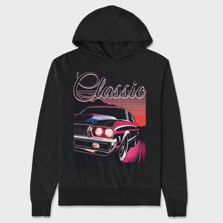 Classic Car Sunset Classic Beauty, Унисекс Мъжко Суичър
