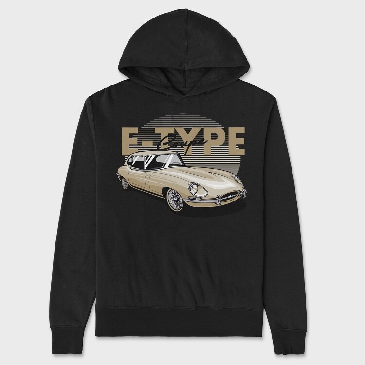 Jaguar E Type Coupe, Unisex Men's Hoodie