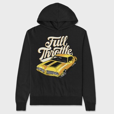 Full Throttle Old Card, Unisex Men's Hoodie