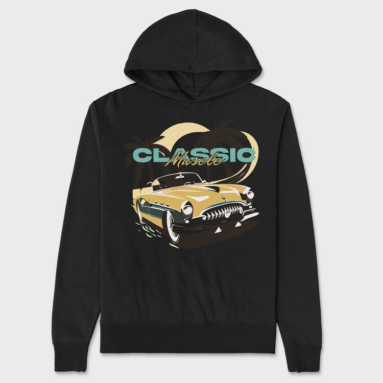 Classic Car Trees Summer, Unisex Men's Hoodie
