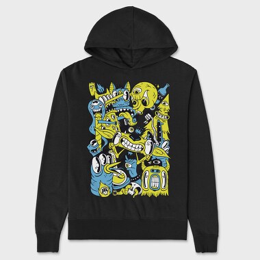 Monster Collage, Unisex Men's Hoodie