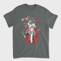 Retro Car Convertible With Girl and Trees, Unisex Men's T-Shirt