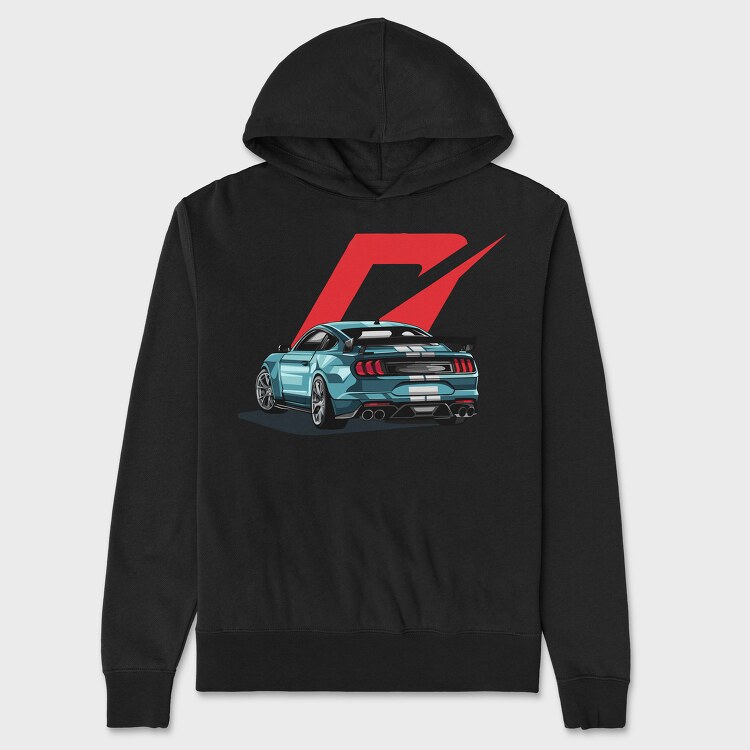Green Mustang, Unisex Men's Hoodie