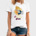 Classic Convertible Car Palm Trees Retro Girl, Unisex Men's T-Shirt