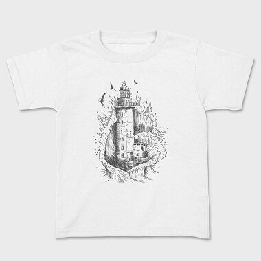 Lighthouse Wave, Kids' T-Shirt