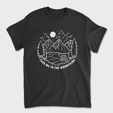 Unisex Men's T-Shirt, Mountains Rute